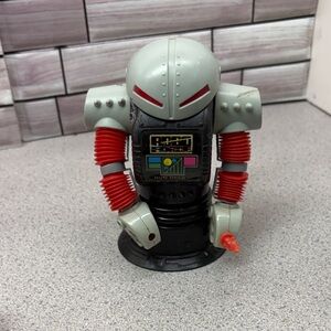 Vintage Robo-Force Hun-Dreed 1984 CBS Toys  Gray and Red Robot Toy